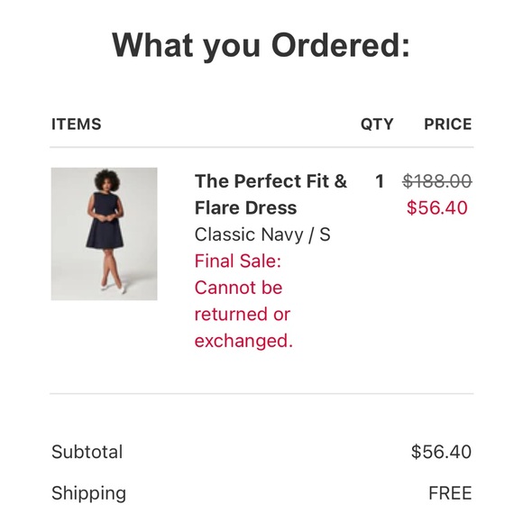 SPANX Classic Navy Blue Midi Dress - Picture 2 of 2